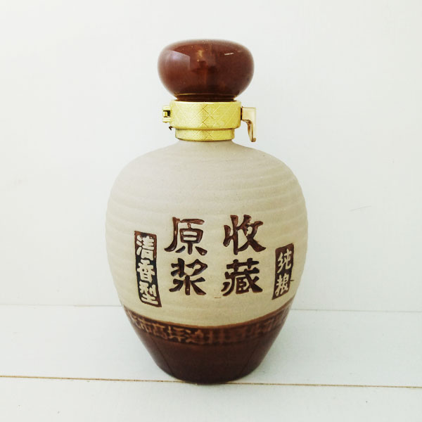 收藏原漿素燒陶瓷酒瓶廠家